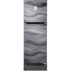 SAMSUNG 244 L Frost Free Double Door 3 Star Convertible Refrigerator with Base Drawer with Curd Maestro  | RT28T3C23NV/HL | Inox Wave