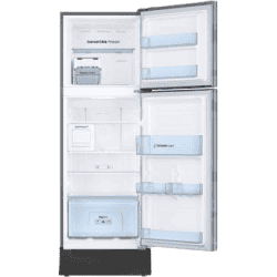SAMSUNG 244 L Frost Free Double Door 3 Star Convertible Refrigerator with Base Drawer with Curd Maestro  | RT28T3C23NV/HL | Inox Wave