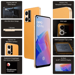 Oppo F21 Pro | 128GB ROM/8GB RAM | CPH2363 | Sunset Orange