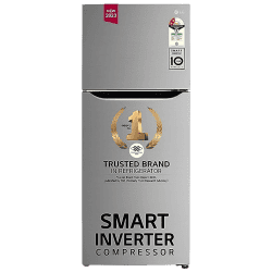 LG  Frost-Free Smart Inverter Double Door Refrigerator | 242 L | 2 Star | Shiny Steel | GL-N292DPZY