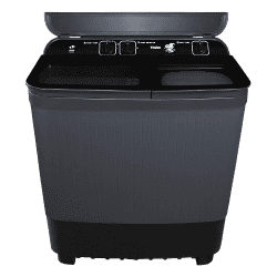 Haier Semi-Automatic Washing Machine | 8.5 Kg | Toughened Glass | Black | HTW85-178BBK