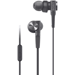 Sony Premium in-Ear Extra Bass Wired Headphones with Mic | MDR-XB55AP | Black