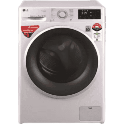 LG 7 kg With Steam Fully Automatic Front Load with In-built Heater | FHT1207ZNL | Silver