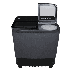 Haier Semi-Automatic Washing Machine | 8.5 Kg | Toughened Glass | Black | HTW85-178BBK