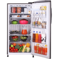 LG 215 L Direct Cool Single Door 4 Star Refrigerator-GL-B221APZY | Shiny Steel,