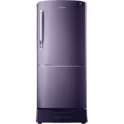 SAMSUNG 192 L Direct Cool Single Door 3 Star Refrigerator with Base Drawer | RR20T182YUT/HL | Pebble Blue
