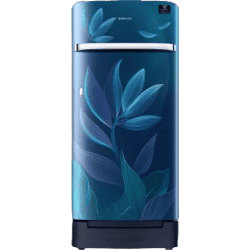 SAMSUNG 198 L Direct Cool Single Door 5 Star Refrigerator with Base Drawer | RR21T2H2W9U/HL | Paradise Blue