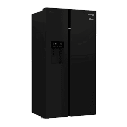 Voltas Beko 634 L Side by Side Refrigerator  | RSB655GBRF | Glass Black