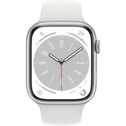 Apple Watch | MP6N3HN/A |Series 8 |  45 mm | Silver Aluminum Case with White Sport Band | GPS