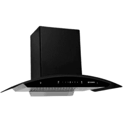 Faber HOOD CREST PLUS HC SC BK 90 Auto Clean Wall Mounted Chimney 1200 CMH | BK GLASS