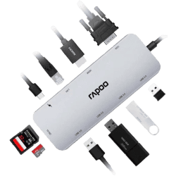 RAPOO TYPE C MULTI FUNCTION ADAPTER | XD200C | Grey