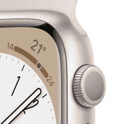 Apple Watch Series 8 Sports Band | 41 mm | Retina LTPO /OLED Display | Starlight Aluminum