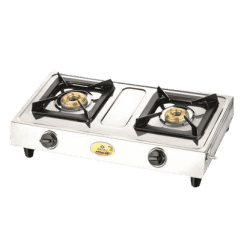 Bajaj Popular Eco Stainless Steel Gas Stove | 2 Burner | 450137