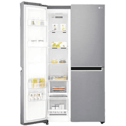 LG 687 L Frost Free Side by Side Refrigerator with with Smart ThinQ | WiFi | Shiny Steel | GC-B247SLUV