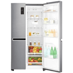 LG 687 L Frost Free Side by Side Refrigerator with with Smart ThinQ | WiFi | Shiny Steel | GC-B247SLUV