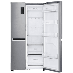 LG 687 L Frost Free Side by Side Refrigerator with with Smart ThinQ | WiFi | Shiny Steel | GC-B247SLUV