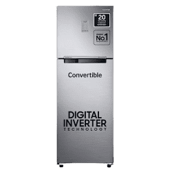 Samsung 256L 3 Star Convertible 3 In 1 Digital Inverter Frost-Free Double Door Refrigerator | RT30C3733S8/HL | Elegant Inox