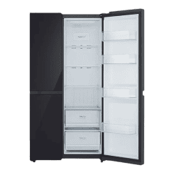 LG Side by Side Refrigerator | Frost Free with Smart Inverter Compressor | 650 Litres | 3 Star | Black Mirror | GLB257DBM3