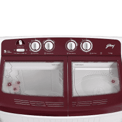 Godrej Edge Semi-Automatic Top Loading Washing Machine | 7.5 Kg | 5 star | Wine Red | WSEDGE 75 5.0 TB3 M WNRD