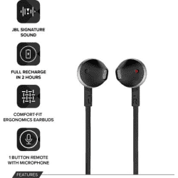 JBL T205BT Bluetooth Headset | Wireless in the ear | Black