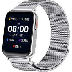 Fire-Boltt King  Stainless Steel 1.78'' Amoled Display 100+ sports Bluetooth Calling Smartwatch | Silver