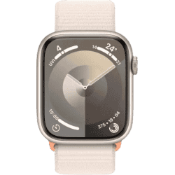 Apple Watch Series 9 | GPS + Cellular 45mm Starlight Case & Starlight Sport Loop | Starlight Sport Strap