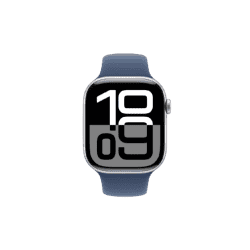 Apple Watch Series 10 | GPS | 42mm | S/M | Silver Aluminium with Denim Sport Band | Denim Strap | MWWA3HN/A