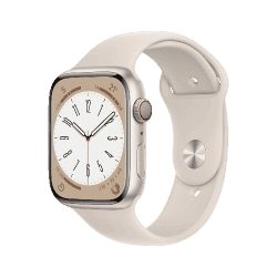 Apple Watch Series 8 Starlight Sport Band | 45 mm | GPS + Cellular | Starlight Aluminium Case