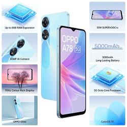 Oppo A78 5G | 8 GB | 128 GB | Glowing Blue