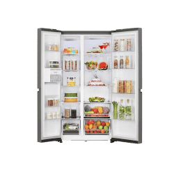 LG Convertible Side by Side Refrigerator |  650L | Smart Inverter Compressor | Dazzle Steel | GL-B257HDS3