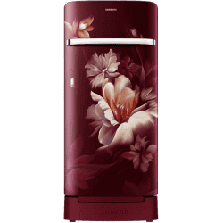 SAMSUNG Direct Cool Single Door Refrigerator | 5 Star | 189 L | Midnight Blossom Red |  RR21C2H25RZ/HL