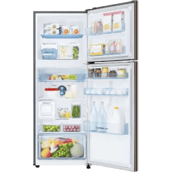 SAMSUNG 312 L Frost Free Double Door 2 Star Convertible Refrigerator | RT37C4642DX/HL | Luxe Brown