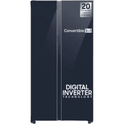 SAMSUNG 653 L | Direct Cool Side by Side 3 Star Refrigerator | RS76CB81A341HL | Glam Navy