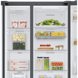 SAMSUNG 653 L | Direct Cool Side by Side 3 Star Refrigerator | RS76CB81A341HL | Glam Navy