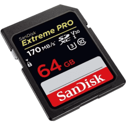 SanDisk Extreme Pro 64 GB | 170 MB/s | Memory Card