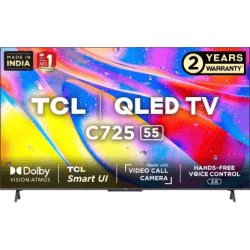 TCL C725 QLED Ultra HD 4K Smart Android TV | 55C725 | 139 cm | 55 inch