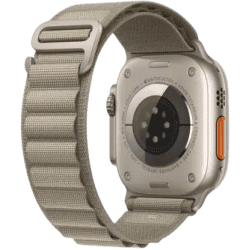 Apple Watch Ultra 2 | GPS + Cellular 49mm Titanium Case with Olive Alpine Loop | Olive Green Strap