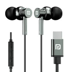 Portronics Conch Tune C in Ear Type C Wired Earphones with Mic | Grey