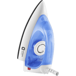 Orient Electric Panache Crystal 1100 Watt Dry Iron for clothes with Weilburger Coated Non Stick Soleplate | Silver Layered Thermostat for Better Heat Conductivity