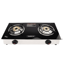 Blueberry's STASH Stainless Steel Toughened Glasstop | 2 Burner | LPG Gas Stove
