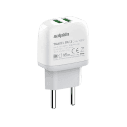 Salpido 2.4A Dual USB Fast Wall Charger | GD-WC01 | White