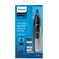 PHILIPS NT3650/16 NOSE TRIMMER Trimmer 240 min Runtime 3 Length Settings  | Grey, Black |