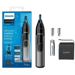 PHILIPS NT3650/16 NOSE TRIMMER Trimmer 240 min Runtime 3 Length Settings  | Grey, Black |