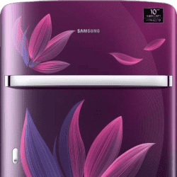 SAMSUNG 198 L Direct Cool Single Door 5 Star Refrigerator with Base Drawer | RR21T2H2W9R/HL | Paradise Purple