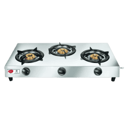 Pigeon 123 LPG Stove Manual Gas Stove | 3 Burners | Stainless Steel
