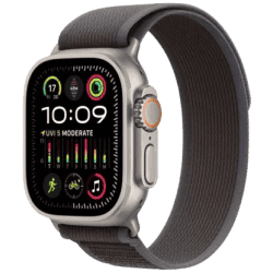 Apple Watch Ultra 2 | GPS + Cellular 49mm Titanium Case with Blue/Black Trail Loop | Black Strap