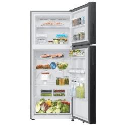 SAMSUNG AI Double Door Refrigerator | 396 L | 2 Star | Black Matt | RT41DG6A2BB1