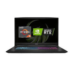 MSI Bravo 15 Gaming Laptop | AMD Ryzen 5 7535HS | 40CM FHD 144Hz Laptop | 16GB | 512GB NVMe SSD | Windows 11 Home | Nvidia GeForce RTX 3050 | GDDR6 6GB | Black