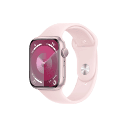 APPLE WATCH SERIES 9 | 45MM | S/M SIZE | GPS | PINK ALUMINIUM LIGHT PINK SPORT BAND