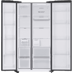 SAMSUNG 644 L Frost Free Side by Side 3 Star Refrigerator | RS76CG8133B1HL | Black Matt